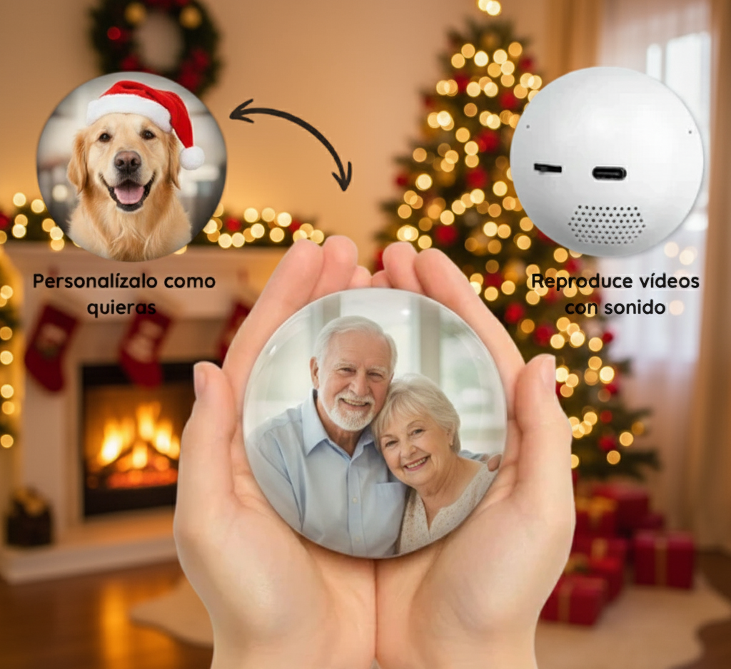 Bola de cristal de navidad mágica electrónica 3D