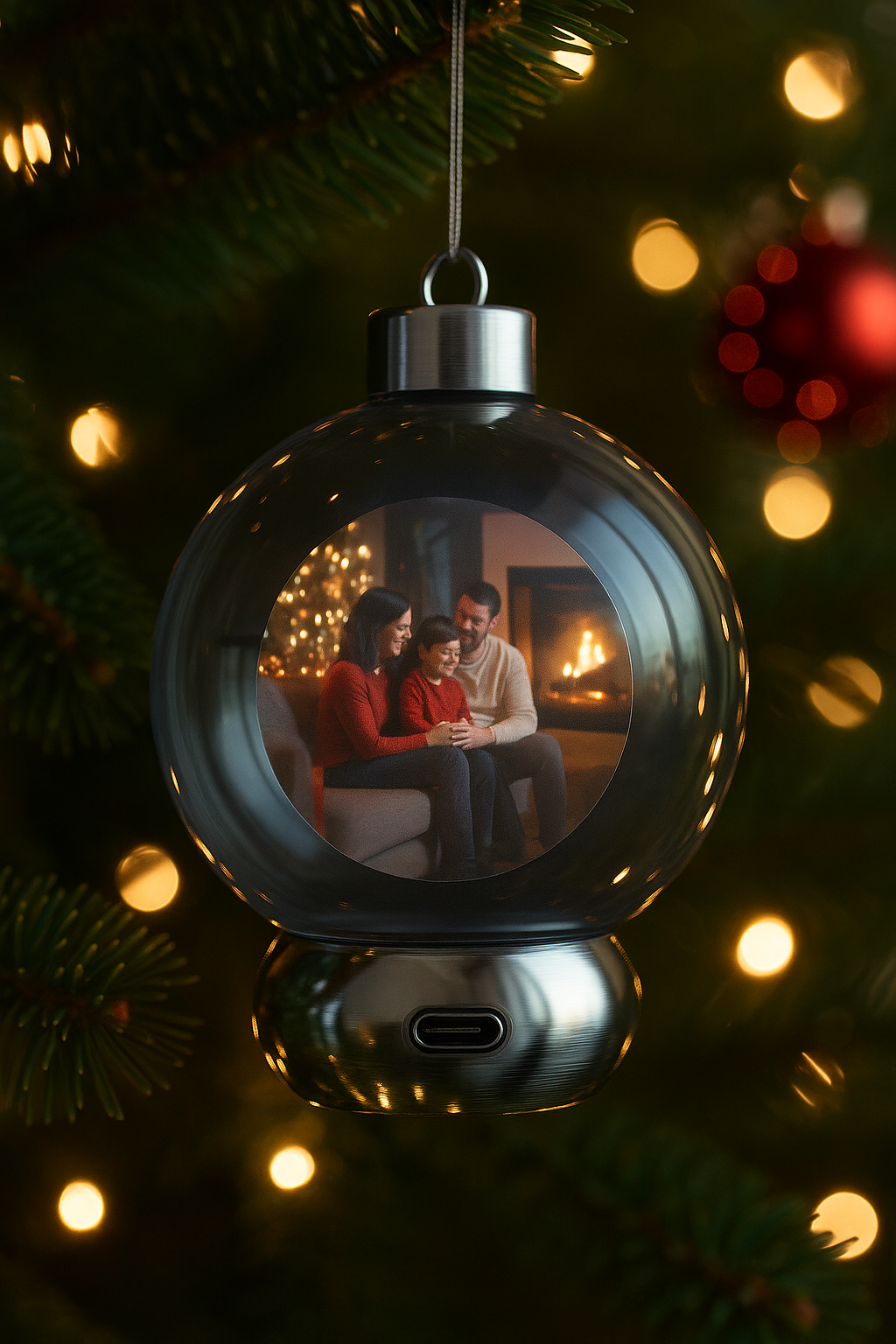 Bola de cristal de navidad mágica electrónica 3D