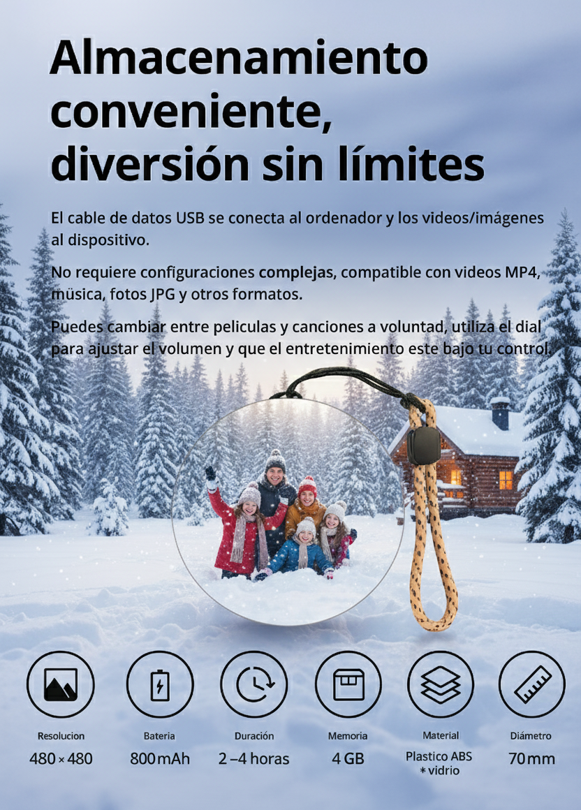 Bola de cristal de navidad mágica electrónica 3D