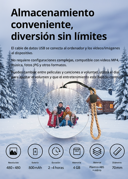 Bola de cristal de navidad mágica electrónica 3D